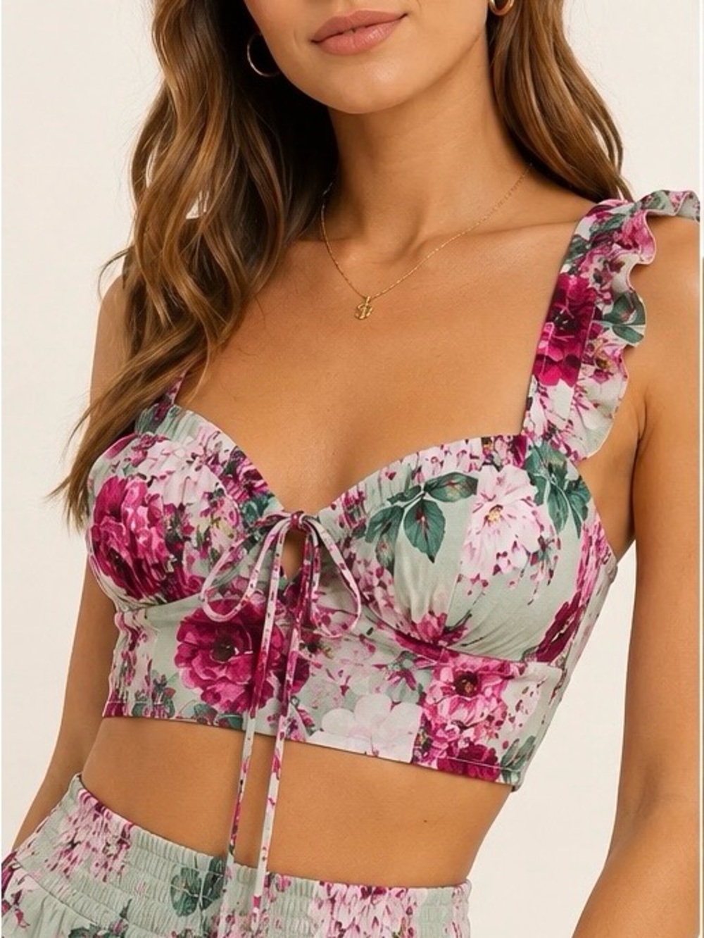 For Love & Lemons Floral Bustier Crop Top – NWT – Size XL